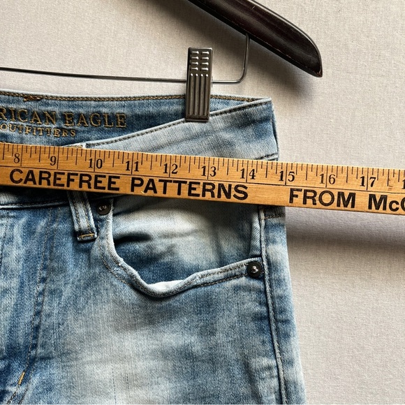 American Eagle Outfitters Next Level Flex Blue Slim Straight Jeans Sz 28 - Picture 11 of 15